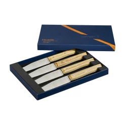 Opinel Coffret de 4 couteaux de table Facette Olivier Sale