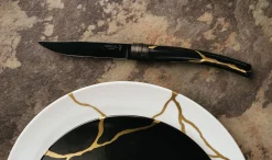 Opinel Coffret de 2 couteaux de table Kintsugi Charbon Lame Noire Best