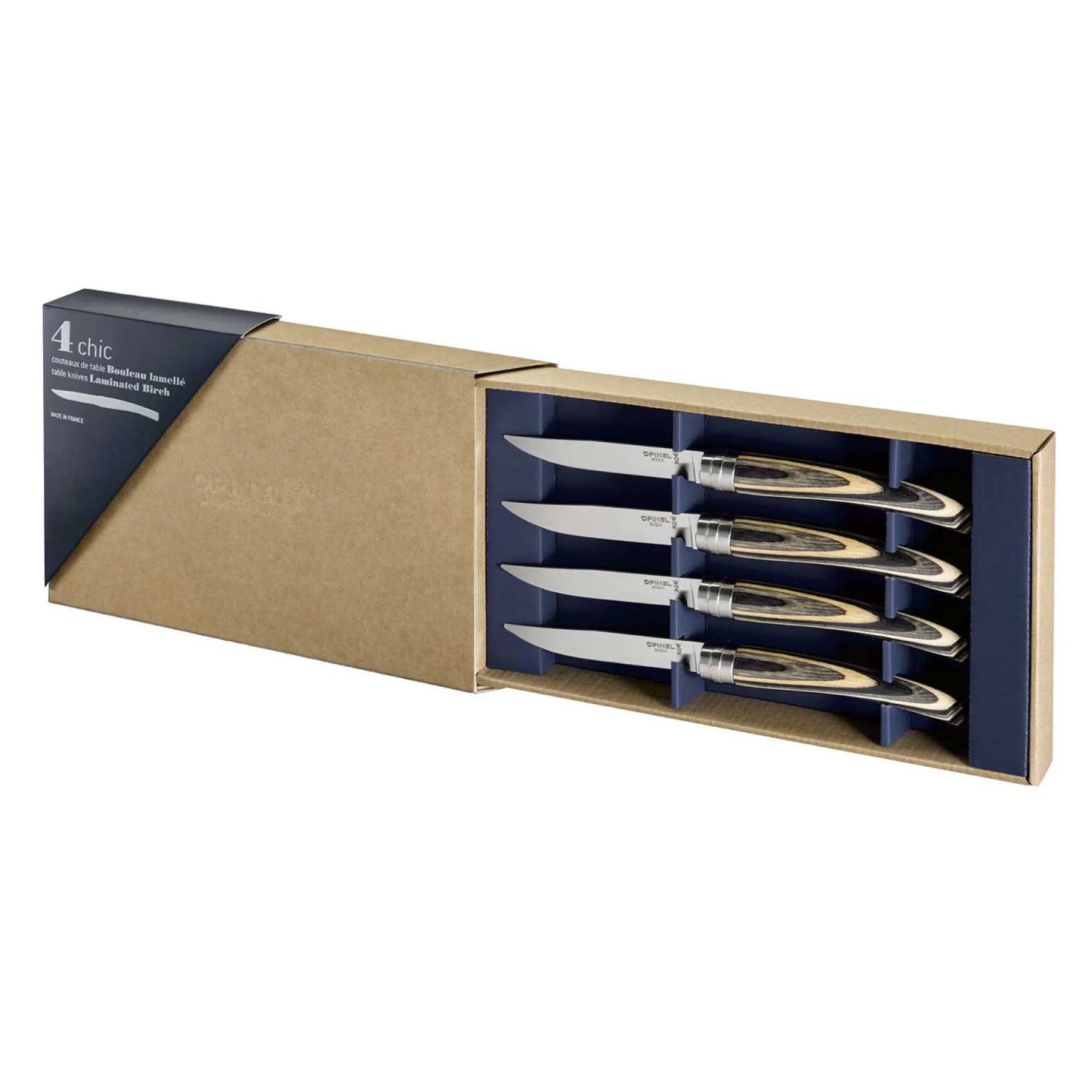 Opinel Coffret Table Chic Bouleau Lamellé Discount