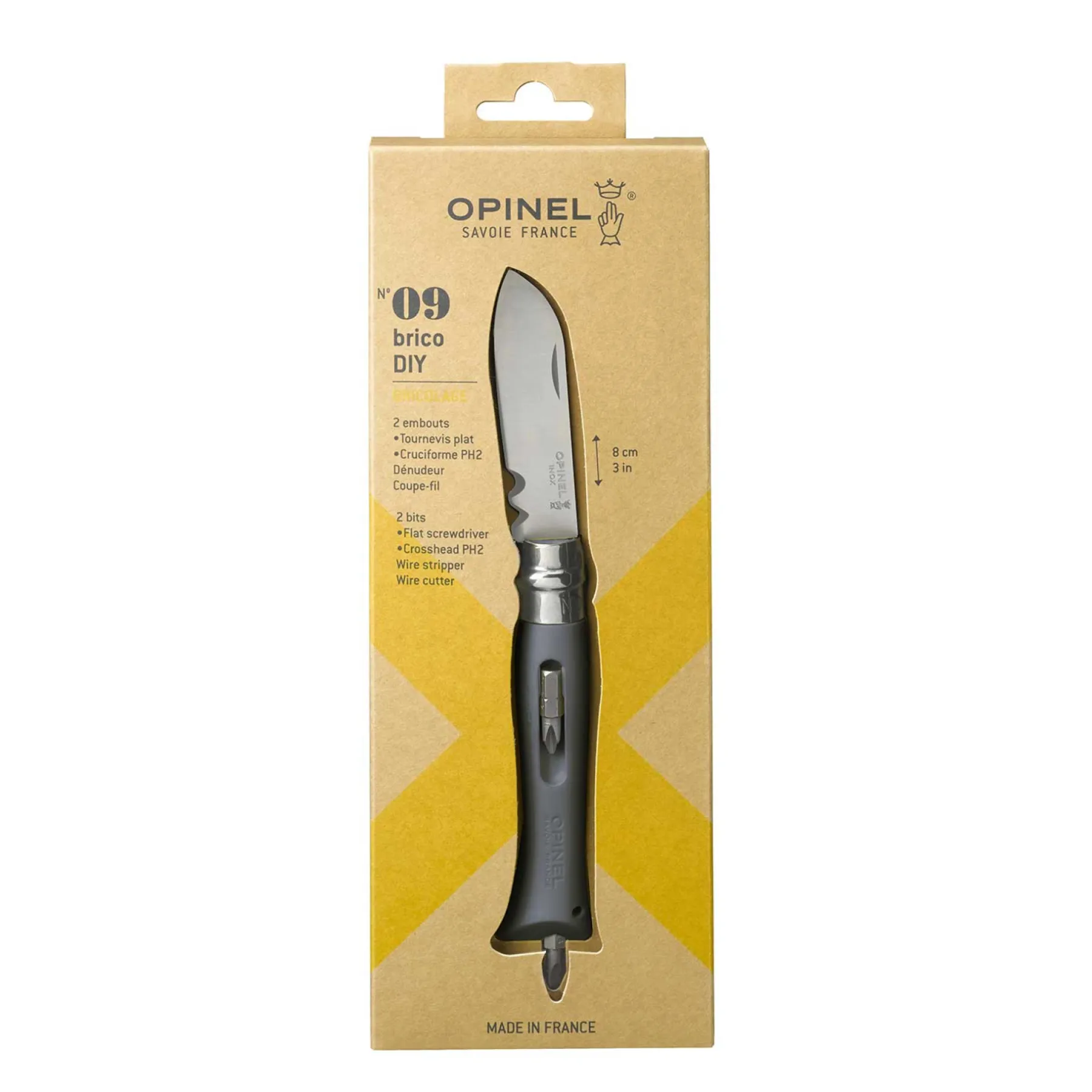 Opinel N°09 Bricolage Gris Clearance